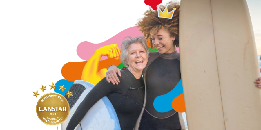 Two women with surfboards