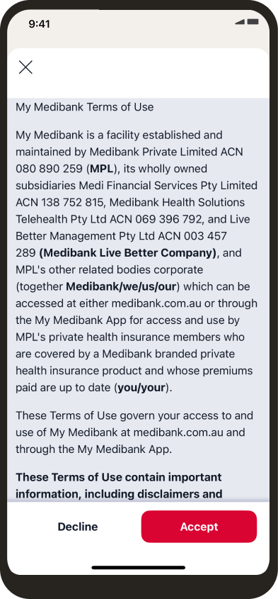 My Medibank Terms of Use
